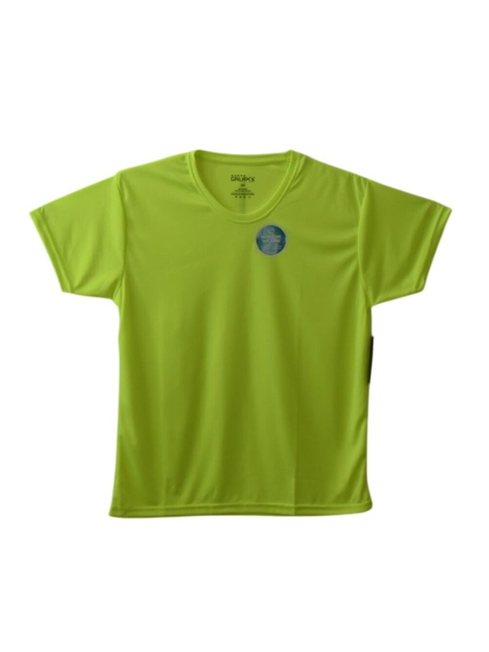 Galaxy By Harvic Mens Medium Neon Green Moisture Wicking Athletic T Shirt New
